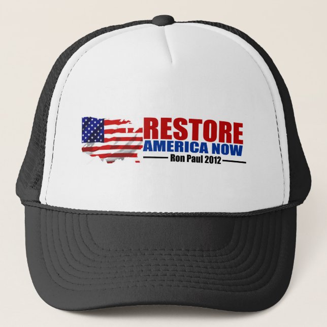 Ron Paul 2012: Restore America Now Trucker Hat (Front)