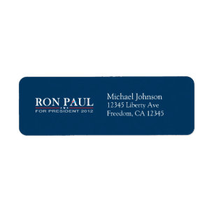 Ron Paul 2012 - Ron Paul for President Return Address Label