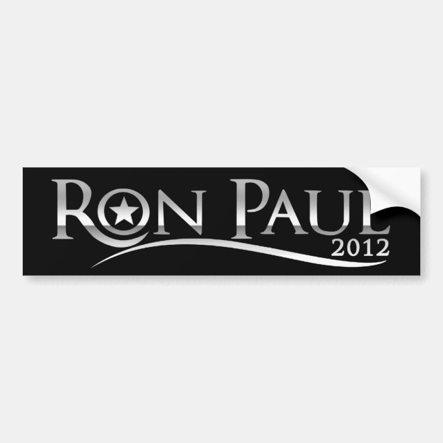 Ron Paul 2012 Silverstar Bumper Sticker (Front)