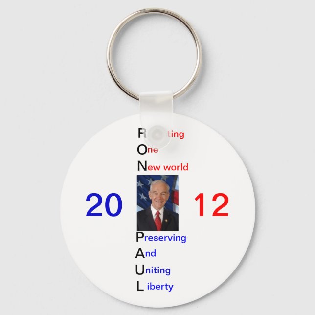 Ron Paul 2012 Supporter Key Ring (Front)