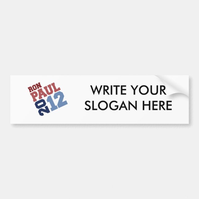 RON PAUL 2012 SWAY BUMPER STICKER (Front)