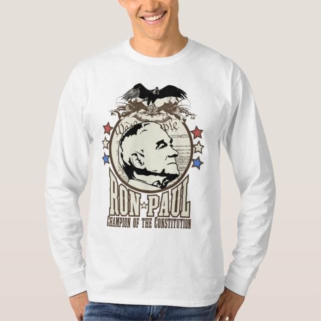 Ron Paul Champion Of The Constitution T-Shirt (Front)
