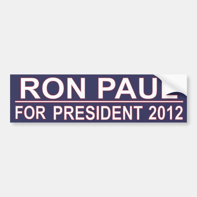 Ron Paul For President 2012 Bumper Sticker (Front)