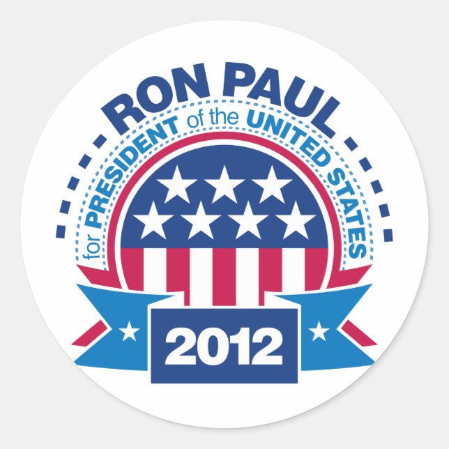 Ron Paul for President 2012 Classic Round Sticker (Front)