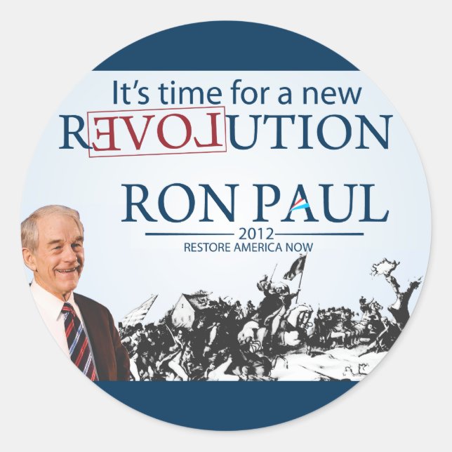 Ron Paul for President Classic Round Sticker (Front)