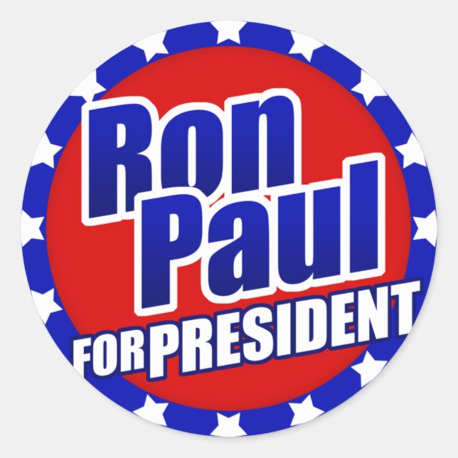 Ron Paul for President Classic Round Sticker (Front)