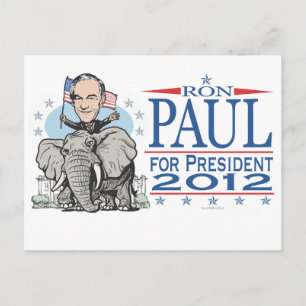 Ron Paul GOP Mascot 2012 Postcard