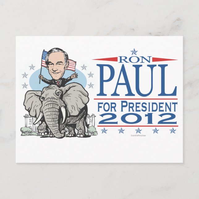 Ron Paul GOP Mascot 2012 Postcard (Front)
