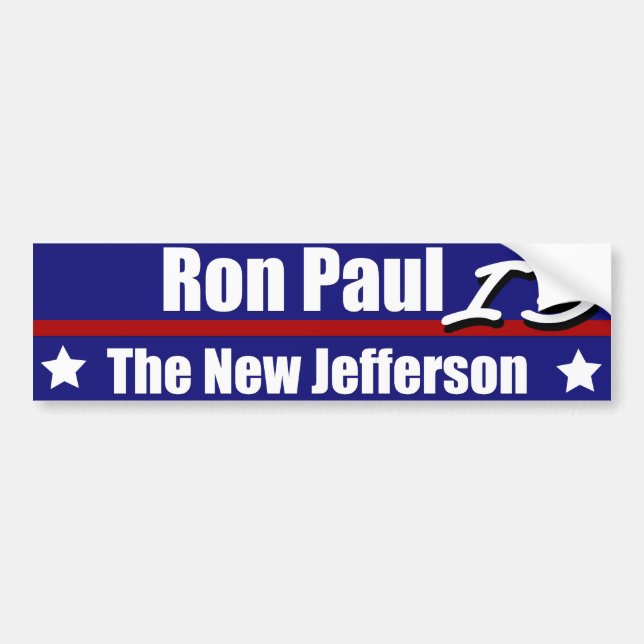 Ron Paul is the New Jefferson Bumper Sticker (Front)