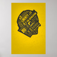 Ron Paul Libertarian Abstract Thought Poster No MJ