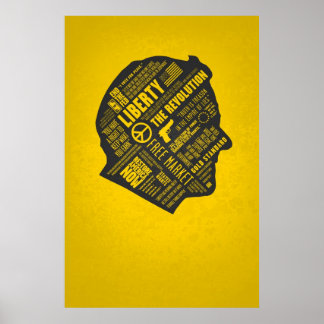 Ron Paul Libertarian Abstract Thought Poster No MJ