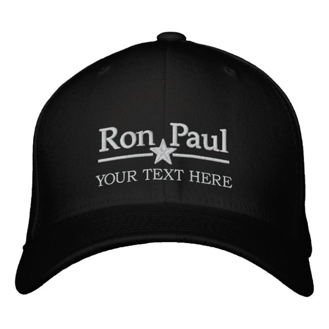 Ron Paul Personalised Text Embroidered Hat (Front)