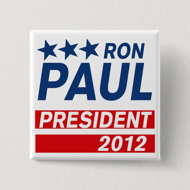 Ron Paul President 2012 Campaign Gear 15 Cm Square Badge (Front)