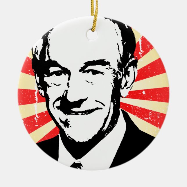 Ron Paul Propaganda Ceramic Ornament (Front)