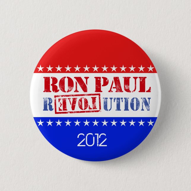Ron Paul Revolution 2012 6 Cm Round Badge (Front)