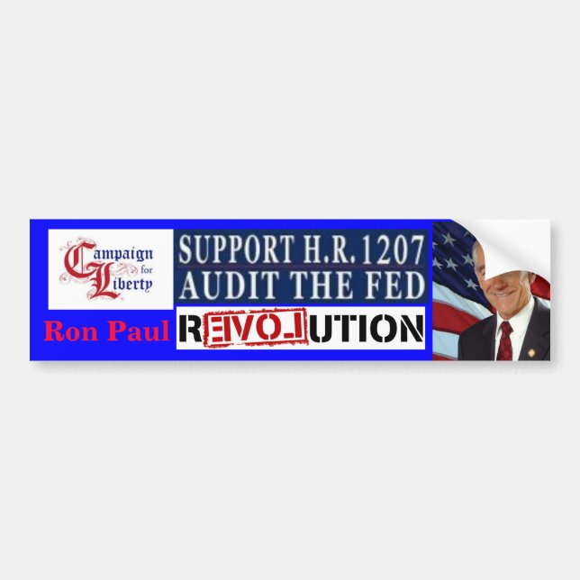 Ron Paul Revolution Campaign for Liberty HR 1207 Bumper Sticker (Front)