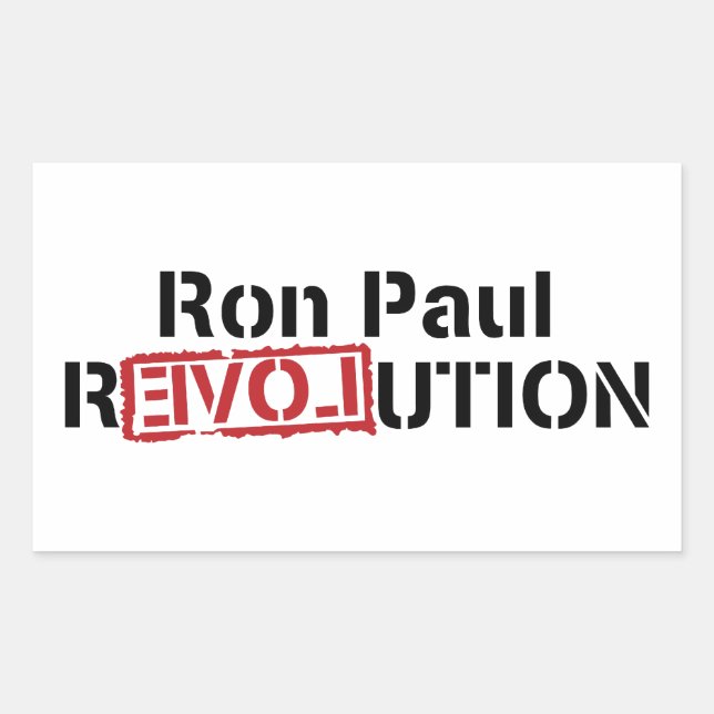 Ron Paul Revolution Rectangular Sticker (Front)