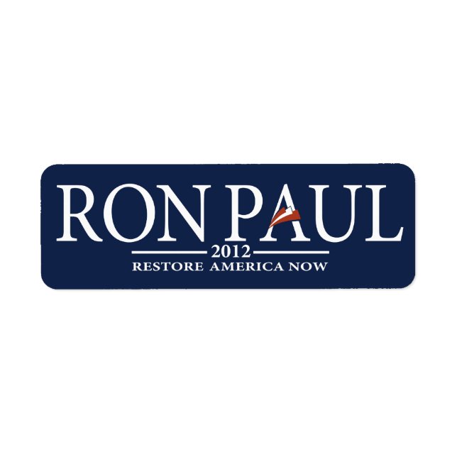 Ron Paul Revolution Return Address Label (Front)