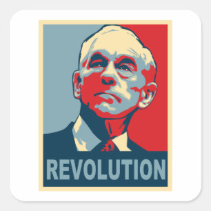 Ron Paul Revolution Square Sticker