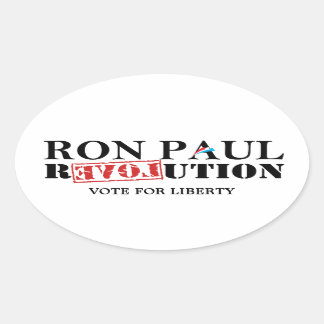 Ron Paul Revolution - Vote for Liberty Oval Sticker