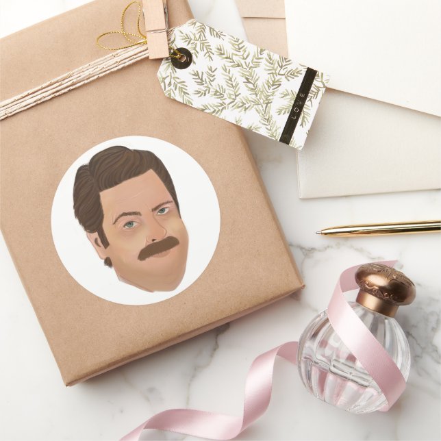 Ron Swanson Sticker Parks and Rec (Gifting)