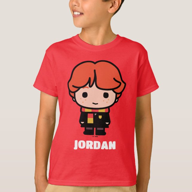 Ron Weasley Cartoon Character Art T-Shirt (Front)