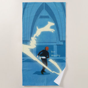 Ron Weasley Patronus Painting Beach Towel