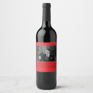 Ronald Reagan explains Socialism Wine Label