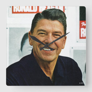 Ronald Reagan Square Wall Clock