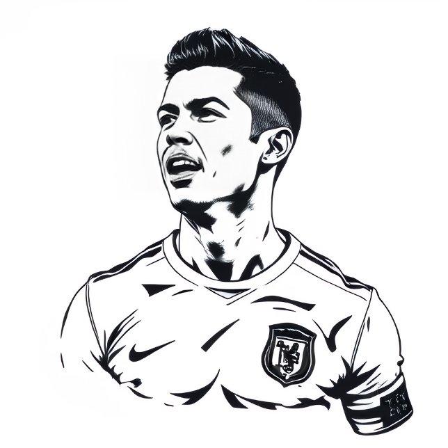 Ronaldo sketch art - sticker  (Ronaldo sketch art design )
