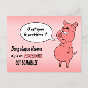 Ronchon the pig postcard