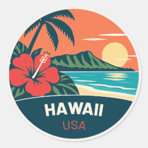 Rond Hawaii USA – Vintage Travel Sticker