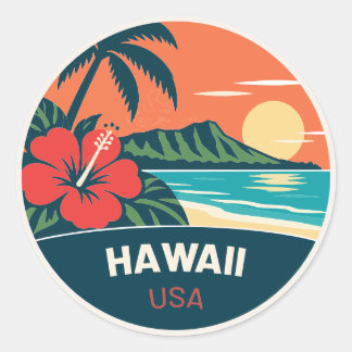 Rond Hawaii USA – Vintage Travel Sticker