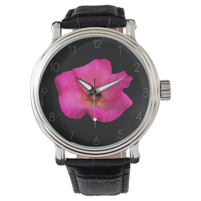 Ronde Clock Pink felt watch (Front)
