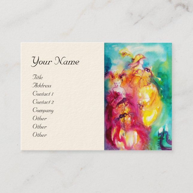 RONDO IN LAGOON  Performing Arts ,Costume Designer Business Card (Front)