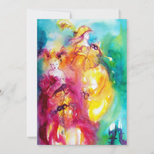 RONDO IN LAGOON, Sweet Sixteen Masquerade Party Invitation