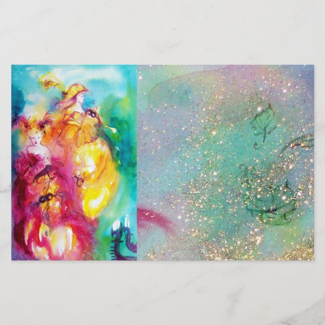 RONDO IN LAGOON / Venetian Masquerade Ball Stationery (Front)