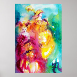 RONDO IN LAGOON / Venetian Masquerade Ladies Poster