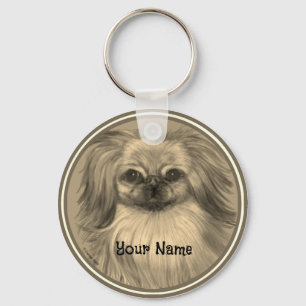 Rondo Pekingese  dog keychain