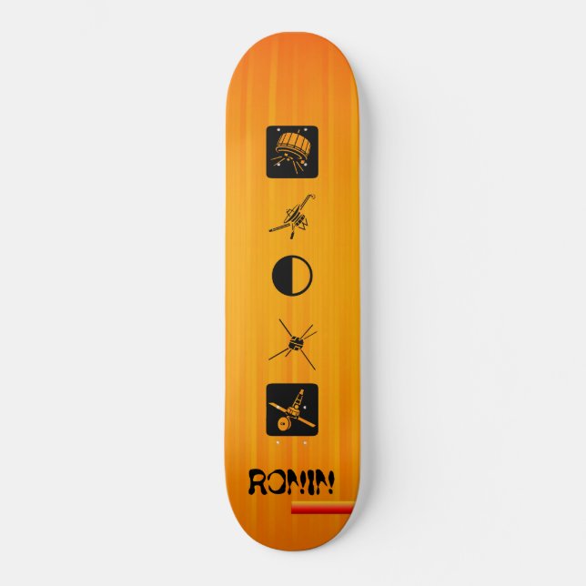 RONIN APEX SPACE BOLD ORANGE FADE SKATEBOARD (Front)