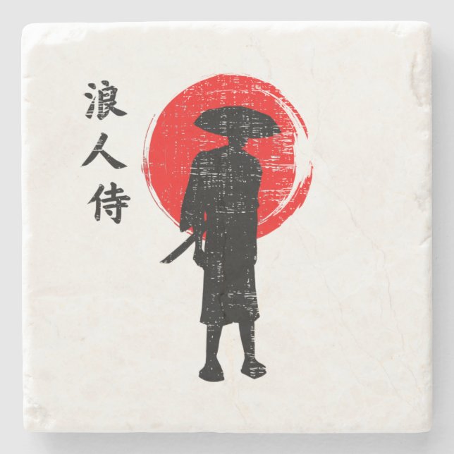 Ronin Samuari  Stone Coaster (Front)