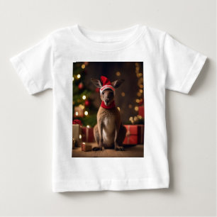 "Roo-dolph’s Holiday Hop: A Festive Wonderland" Baby T-Shirt