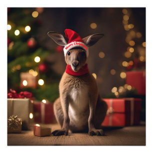 "Roo-dolph’s Holiday Hop: A Festive Wonderland" Photo Print