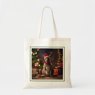 "Roo-dolph’s Holiday Hop: A Festive Wonderland" Tote Bag