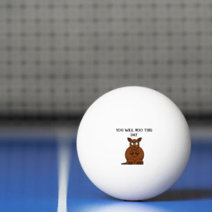 Roo This Day, Funny Angry Kangaroo Cartoon Ping Pong Ball
