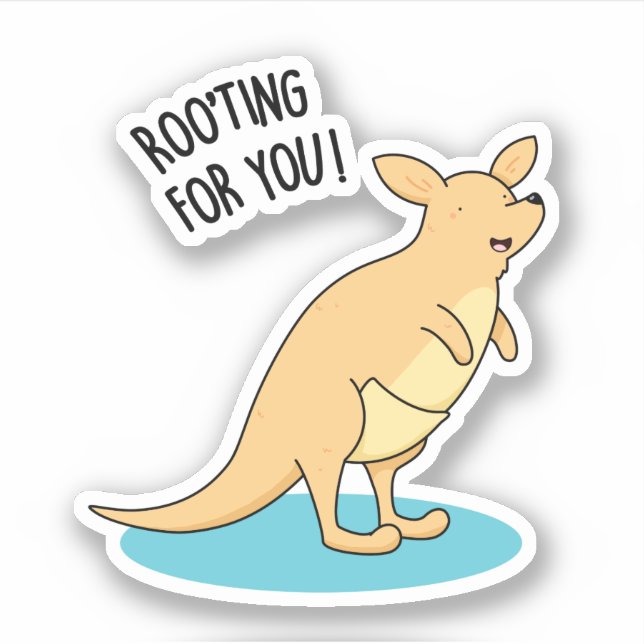 Roo-Ting For You Funny Kangaroo Pun  (Front)