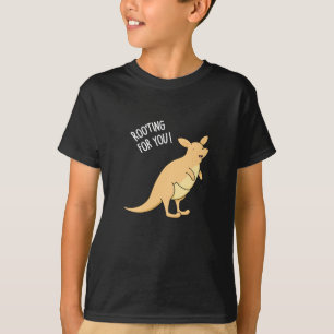 Roo-Ting For You Funny Kangaroo Pun Dark BG T-Shirt