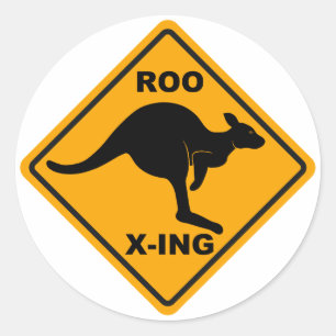 Roo Xing Sign Design Classic Round Sticker