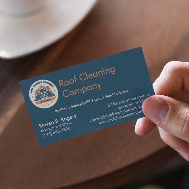 Roof Cleaning and Pressure Washing Business Card (Creator Uploaded)
