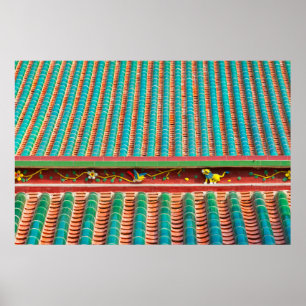 Roof Detail of South Putuo Temple Poster